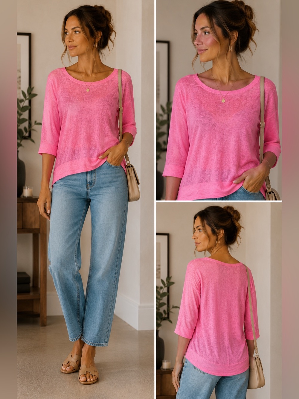 Lilly Pulitzer Linen Scoop Neck Top sz S